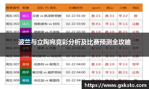 波兰与立陶宛竞彩分析及比赛预测全攻略